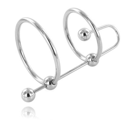 METAL HARD EXTREME RING WITH URETHRAL STOP