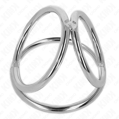 KINK TRIPLE CHROME METAL PENIS RING 32 CM TO 45 CM