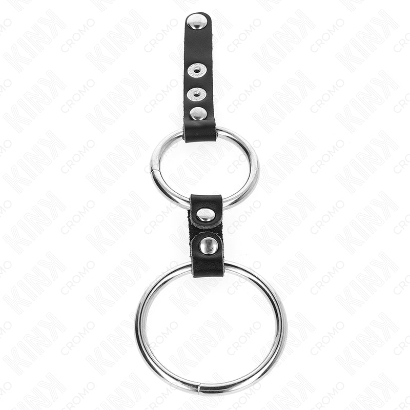 KINK DOUBLE PENIS RING 38 CM TO 5 CM CONNECTED BY LEATHER