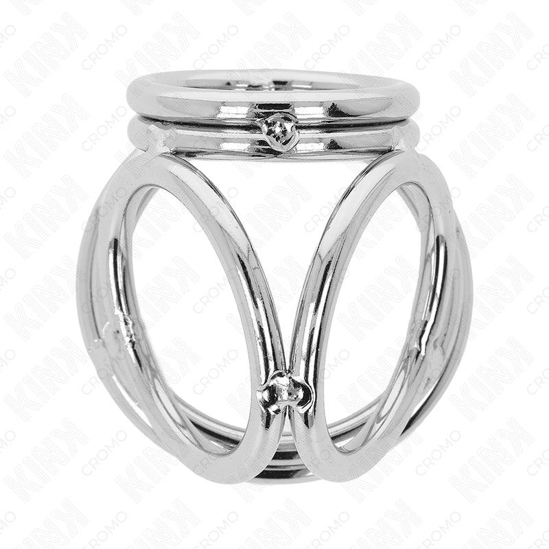 KINK TRIPLE CHROME METAL PENIS RING 38 CM TO 5 CM MODEL 1