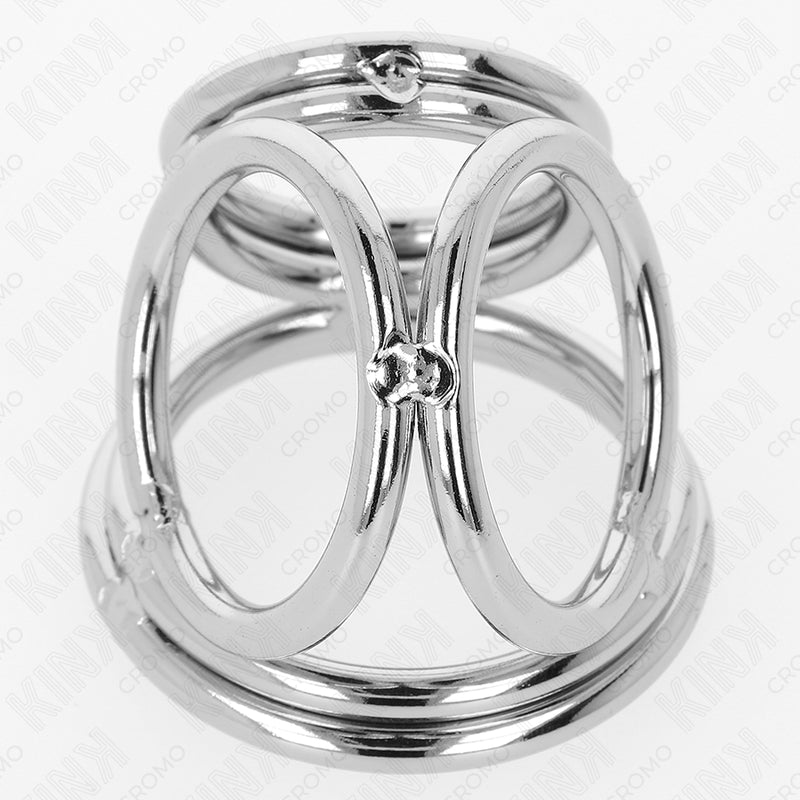 KINK TRIPLE CHROME METAL PENIS RING 38 CM TO 5 CM MODEL 1