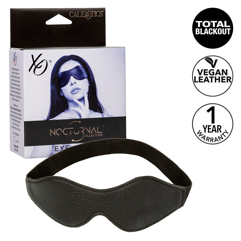 CALEXOTICS NOCTURNAL EYE MASK PVC LEATHER BLACK