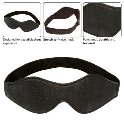 CALEXOTICS NOCTURNAL EYE MASK PVC LEATHER BLACK