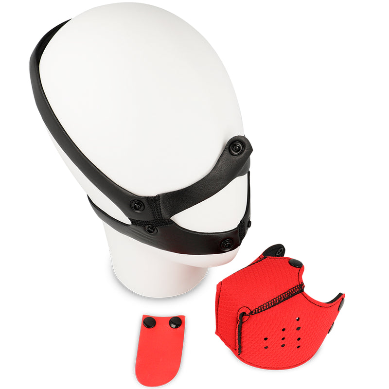 OHMAMA FETISH DOG MUZZLE RED