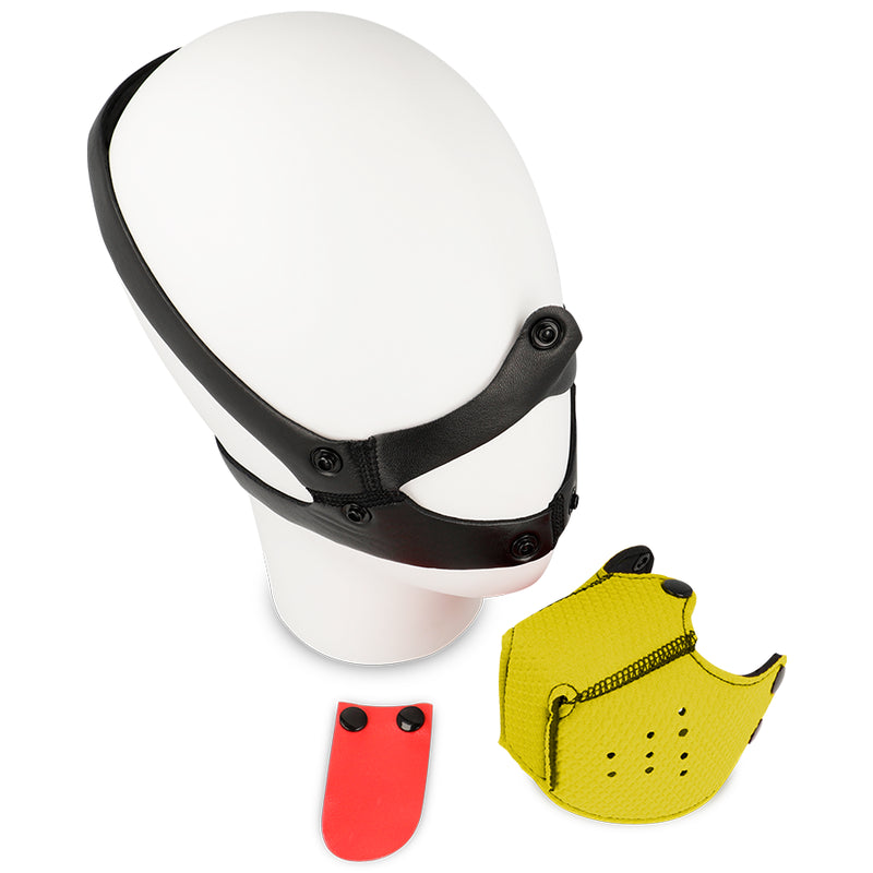 OHMAMA FETISH DOG MUZZLE YELLOW