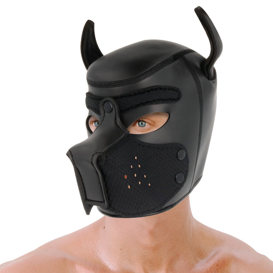 DARKNESS NEOPRENE DOG MASK WITH REMOVABLE MUZZLE M