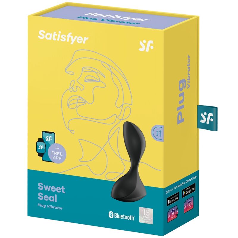 SATISFYER SWEET SEAL VIBRATING PLUG APP BLACK