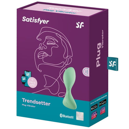 SATISFYER TRENDSETTER VIBRATING PLUG APP GREEN