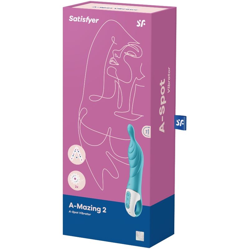 SATISFYER AMAZING 2 ASPOT VIBRATOR TURQUOISE