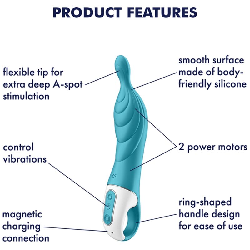 SATISFYER AMAZING 2 ASPOT VIBRATOR TURQUOISE