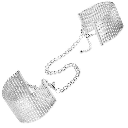 BIJOUX DeSIR MeTALLIQUE SILVER METALLIC HANDCUFFS