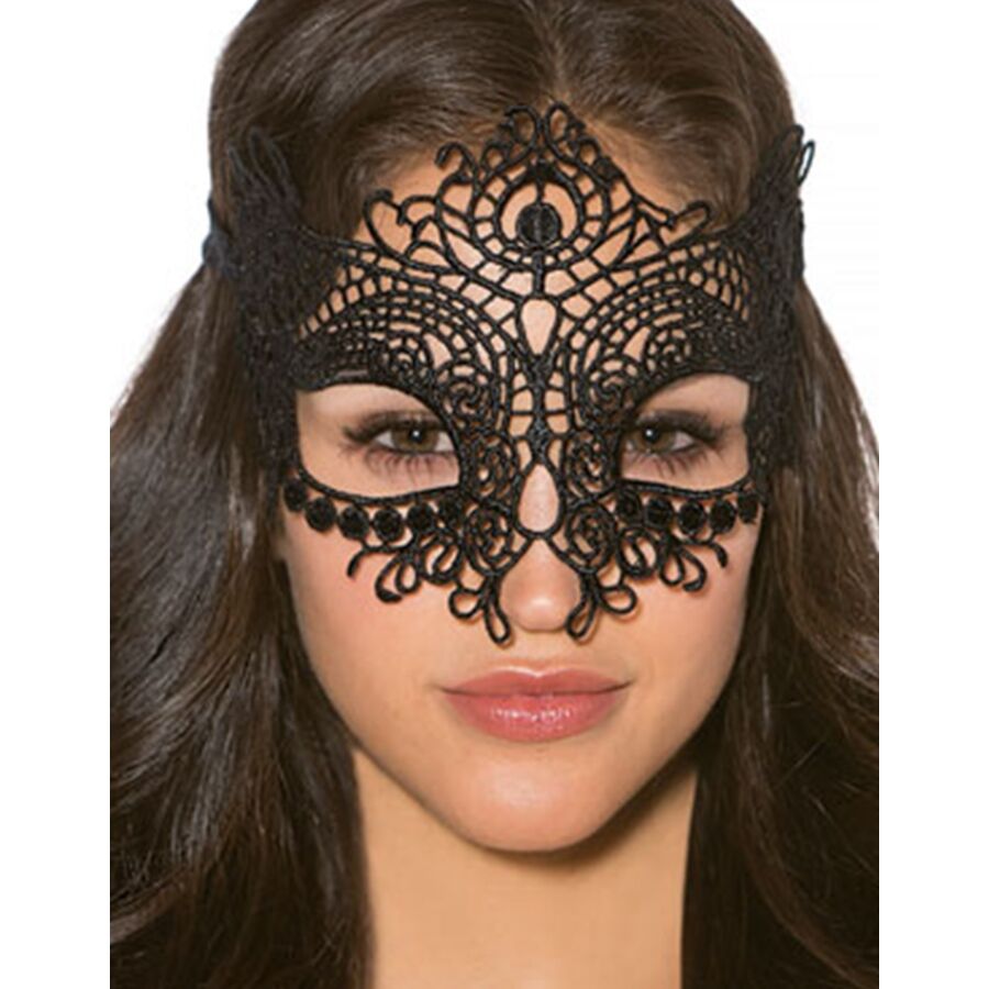 QUEEN LINGERIE LACE MASK ONE SIZE