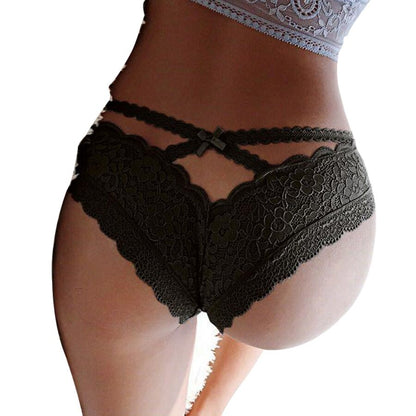 QUEEN LINGERIE FLORAL LACE PANTIES S M