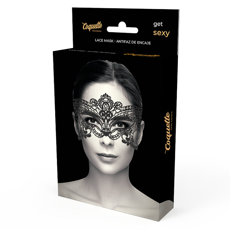 COQUETTE CHIC DESIRE LACE MASK BLACK