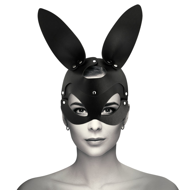 COQUETTE CHIC DESIRE VEGAN LEATHER MASK WITH BUNNY EARS