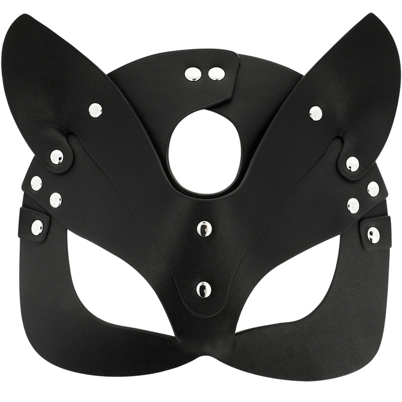 COQUETTE CHIC DESIRE VEGAN LEATHER MASK WITH BUNNY EARS