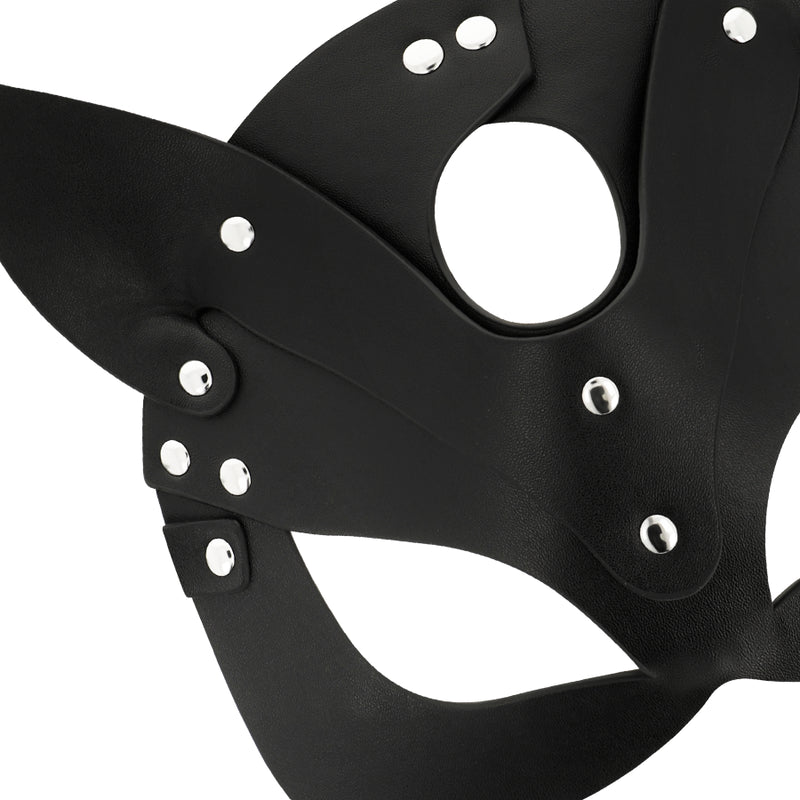 COQUETTE CHIC DESIRE VEGAN LEATHER MASK WITH BUNNY EARS