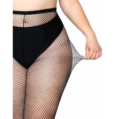 LEG AVENUE FISHNET PANTYHOSE PLUS SIZE