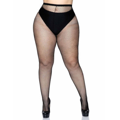 LEG AVENUE FISHNET PANTYHOSE PLUS SIZE