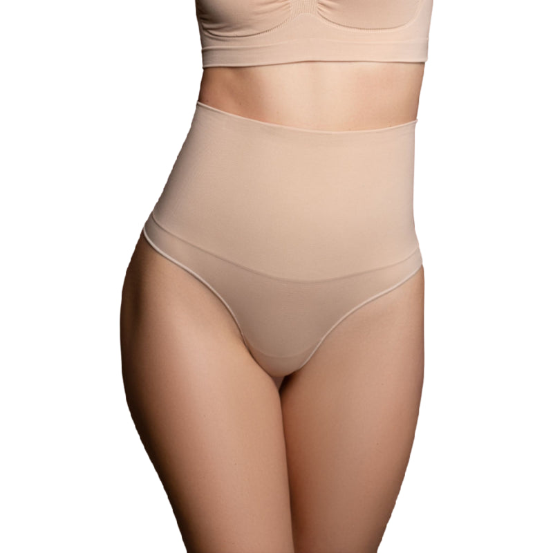 BYE BRA THONG STYLE SEAMLESS GIRDLE BEIGE SIZE S