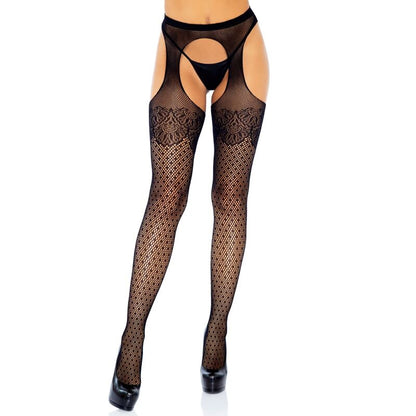 LEG AVENUE POLKA DOT SUSPENDER HOSE ONE SIZE