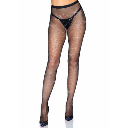 LEG AVENUE FISHNET CROTHLESS TIGHTS