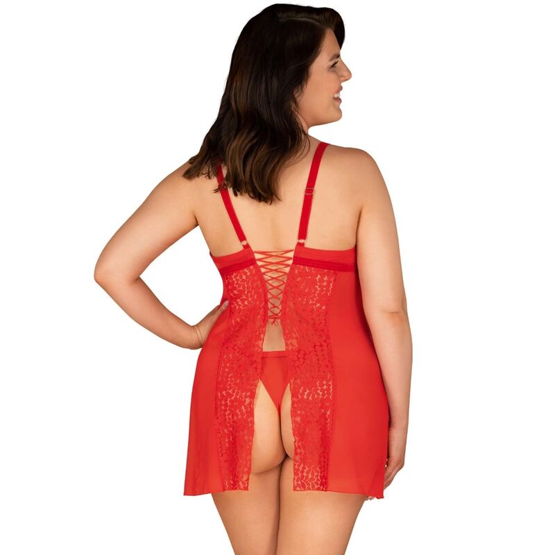 OBSESSIVE BLOSSMINA CHEMISE AND TANGA 6XL 7XL