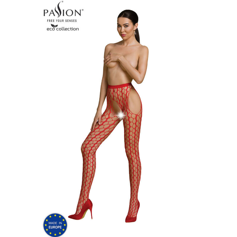 PASSION ECO COLLECTION BODYSTOCKING ECO S007 RED