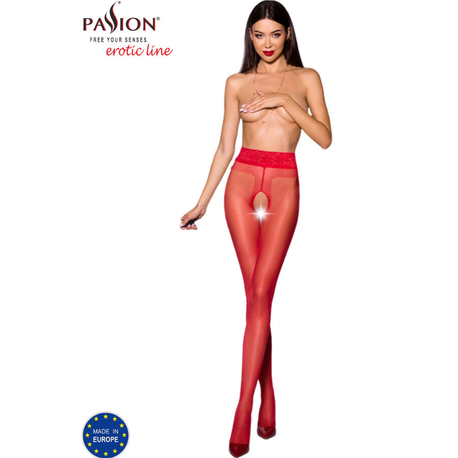 PASSION TIOPEN 001 RED TIGHTS 1 2 20 DEN