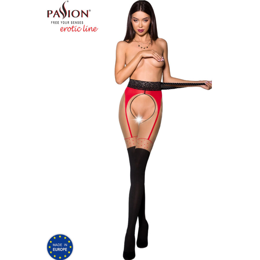 PASSION TIOPEN 003 RED TIGHTS 1 2 20 40 DEN