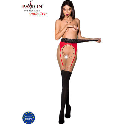 PASSION TIOPEN 003 RED TIGHTS 1 2 20 40 DEN