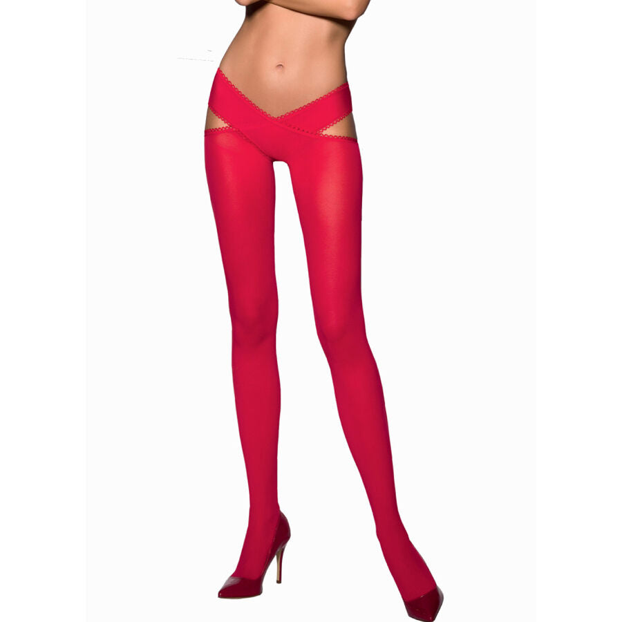 PASSION TIOPEN 005 RED TIGHTS 1 2 60 DEN