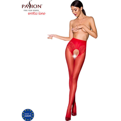 PASSION TIOPEN 006 RED TIGHTS 3 4 30 DEN