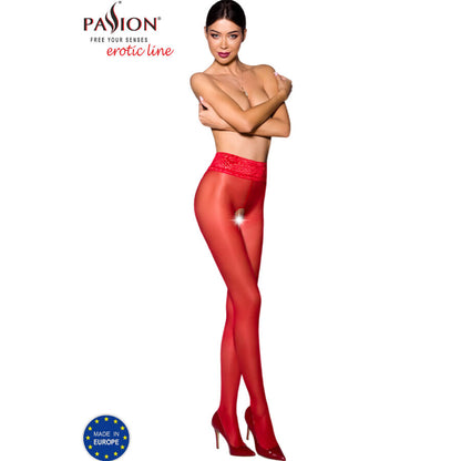 PASSION TIOPEN 008 RED TIGHTS 1 2 30 DEN