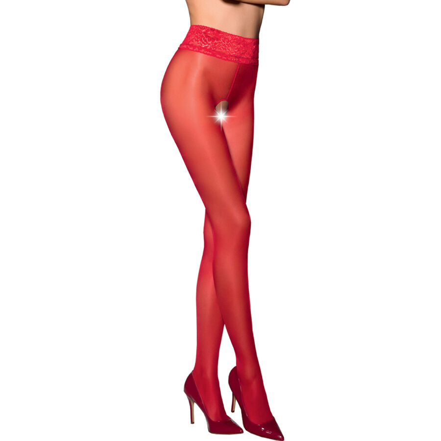 PASSION TIOPEN 008 RED TIGHTS 1 2 30 DEN