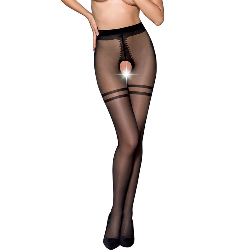 PASSION TIOPEN 015 BLACK TIGHTS 1 2 20 DEN