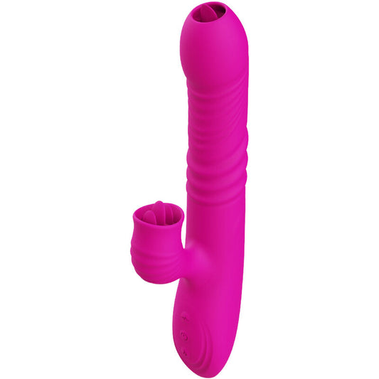 ARMONY FANNY MULTIFUNCTION DOUBLE TONGUE VIBRATOR FUCHSIA HEAT EFFECT