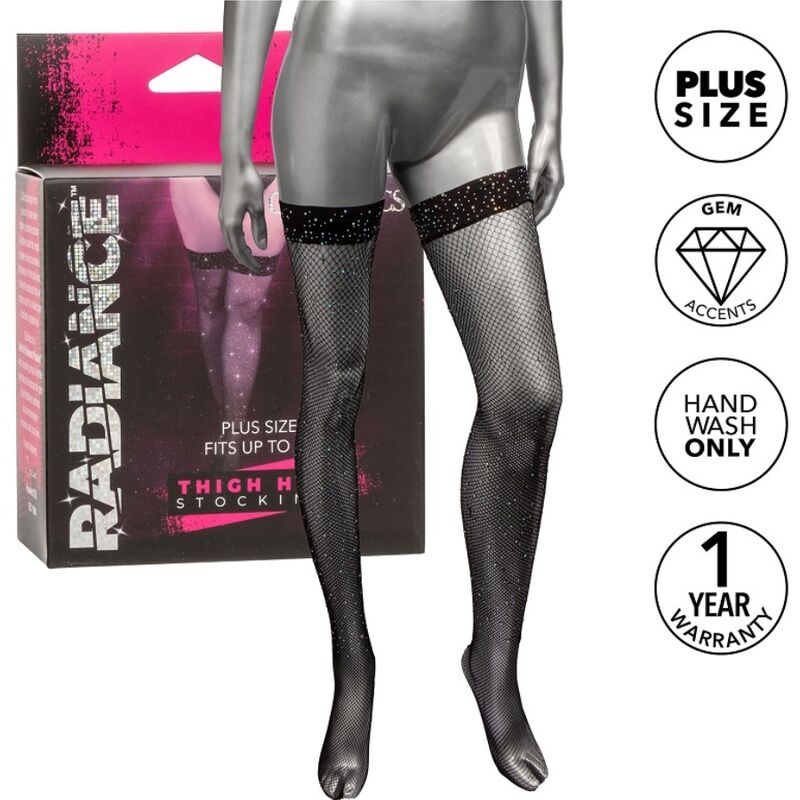 CALEXOTICS RADIANCE THIGH HIGH STOCKINGS RHINE PLUS SIZE