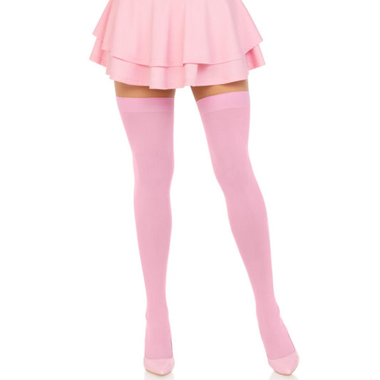 LEG AVENUE NYLON THIGH HIGHS PINK