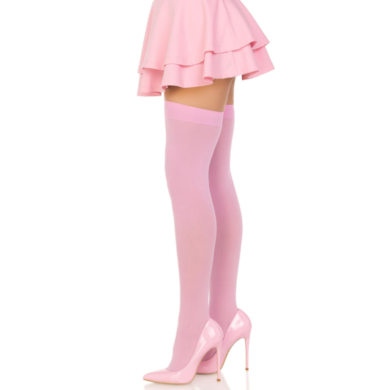 LEG AVENUE NYLON THIGH HIGHS PINK