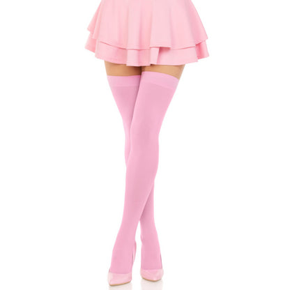 LEG AVENUE NYLON THIGH HIGHS PINK