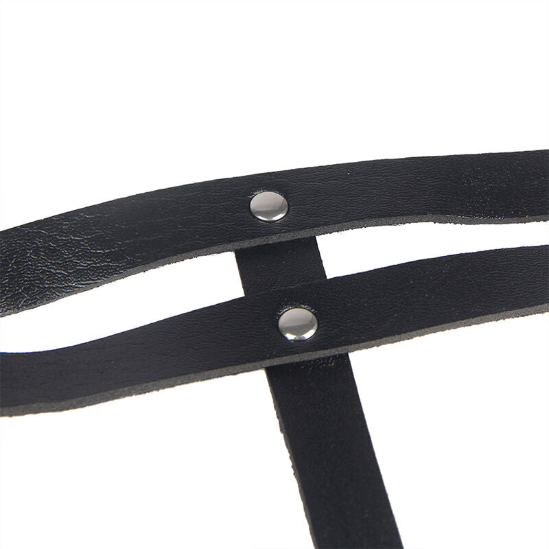 SUBBLIME LEATHER RING CHAINBELT BLACK ONE SIZE