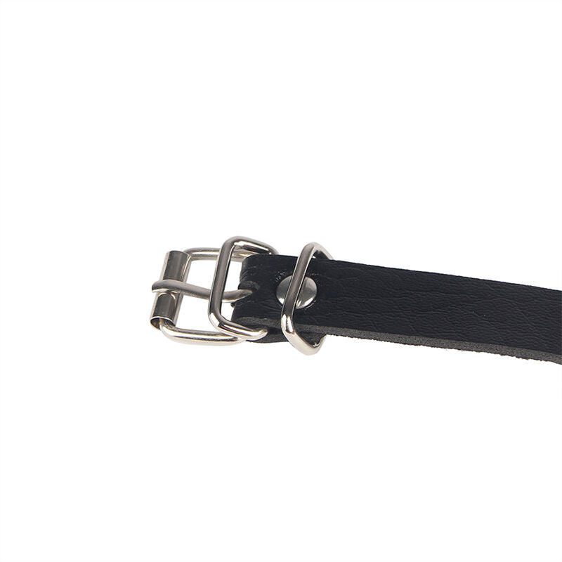 SUBBLIME LEATHER RING CHAINBELT BLACK ONE SIZE