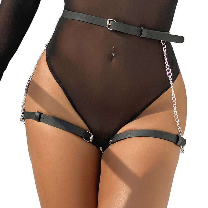 SUBBLIME LEATHER BELT HARNESS BLACK ONE SIZE