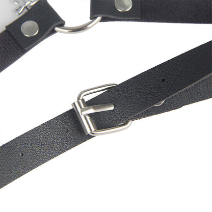 SUBBLIME LEATHER BELT HARNESS BLACK ONE SIZE