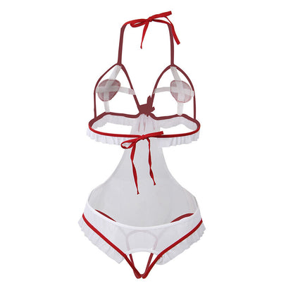 SUBBLIME SEXY CROTCHLESS NURSE COSTUME S M