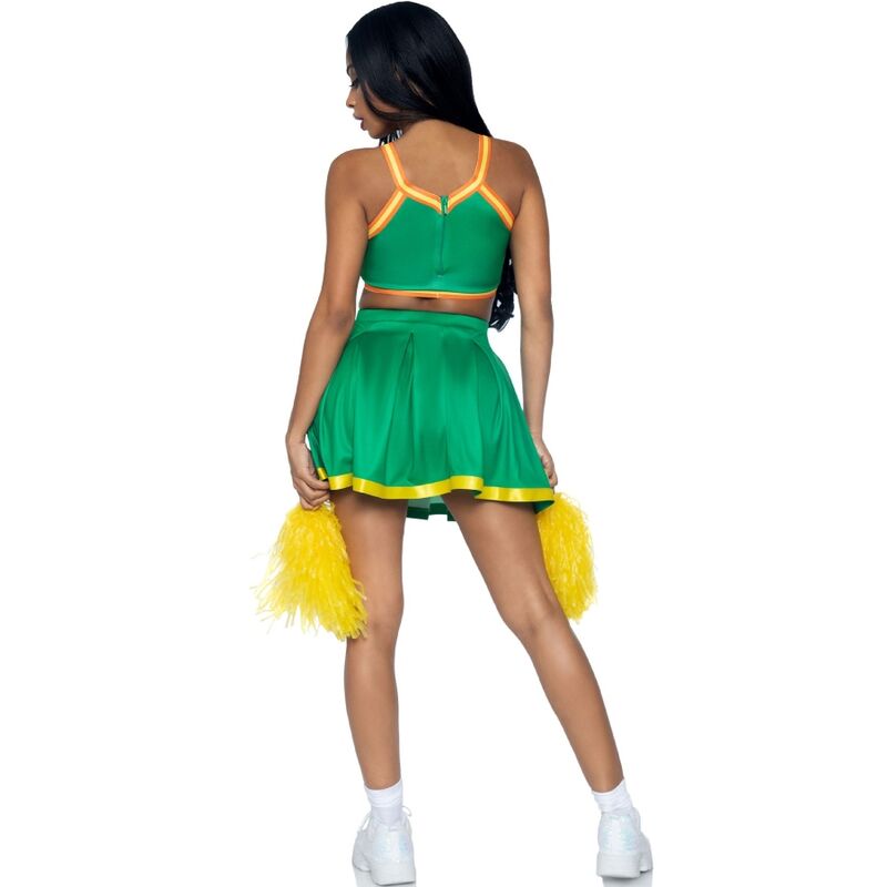 LEG AVENUE COSTUME CHEERLEADER GREEN S M