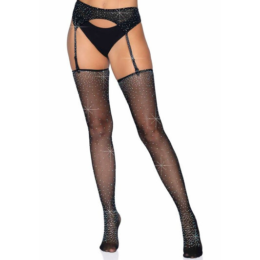 LEG AVENUE GARTER BELT AND STOCKINGS SET ONE SIZE