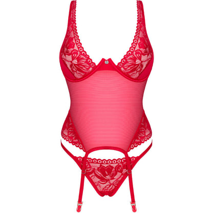 OBSESSIVE LACELOVE CORSET RED M L