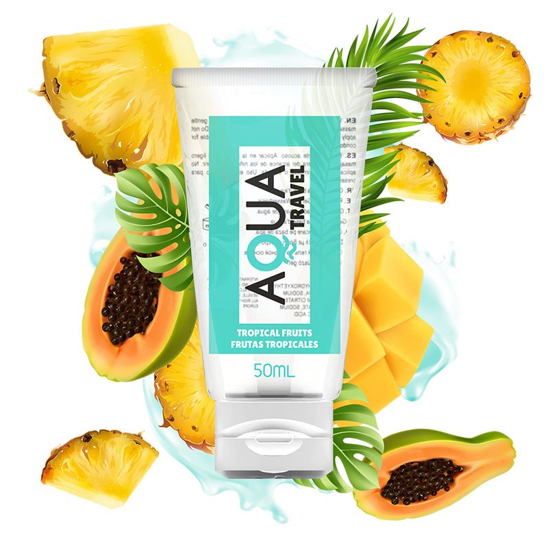 AQUA TRAVEL FLAVOUR WATERBASED LUBRICANT TROPICAL FRUITS 50 ML